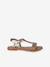 Sandales cuir fille Light gold+marron+marron imprimé 16 - vertbaudet enfant 