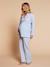 Pyjama grossesse 2 pièces en gaze de coton écru+rayé bleu 16 - vertbaudet enfant 