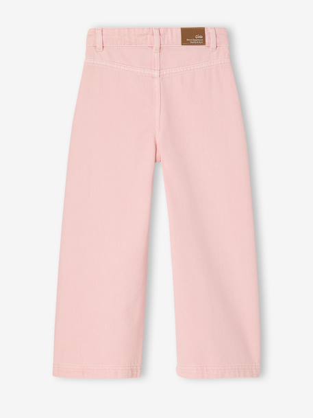 Pantalon large fille poches cœur jaune pâle+rose poudré 7 - vertbaudet enfant 