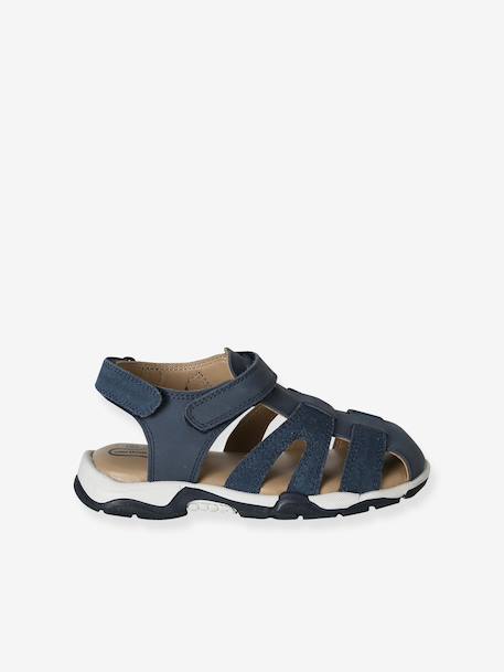 Sandales garçon cuir scratch lot bleu 2 - vertbaudet enfant 
