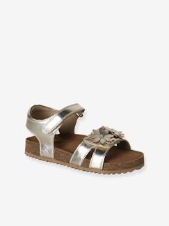 Chaussures-Chaussures fille 23-38-Sandale ouverte fleur cuir 