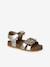 Sandale ouverte fleur cuir or 1 - vertbaudet enfant 