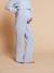 Pyjama grossesse 2 pièces en gaze de coton écru+rayé bleu 8 - vertbaudet enfant 