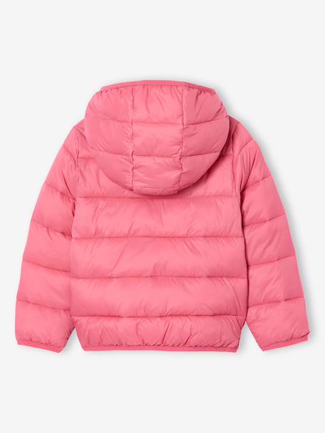 Doudoune fille légère à capuche marine+rose+vert de gris+vieux rose 10 - vertbaudet enfant 