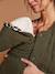 Veste matelassée évolutive avec protège-bébé grossesse et post grossesse en gaze de coton écru+kaki 16 - vertbaudet enfant 