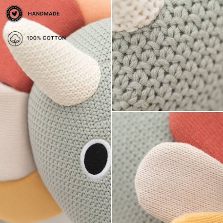 Peluche tricératops mini en coton Grey 3 - vertbaudet enfant 