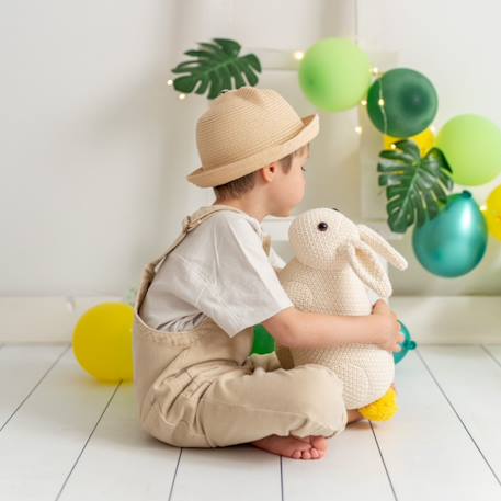 Peluche lapin mini en coton White 6 - vertbaudet enfant 