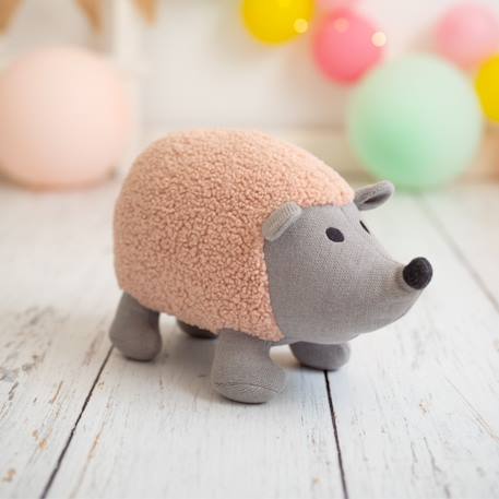 Peluche hérisson mini en coton Pink and grey 1 - vertbaudet enfant 