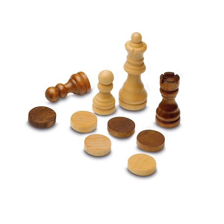 Échecs, dames et backgammon Beige 5 - vertbaudet enfant 