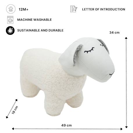 Peluche mouton mini en coton White 6 - vertbaudet enfant 