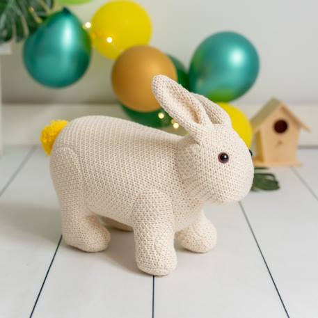 Peluche lapin mini en coton White 1 - vertbaudet enfant 