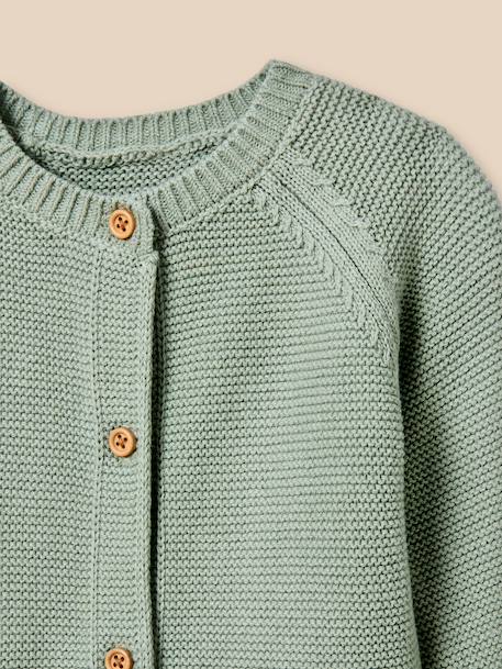 Cardigan bébé - coton biologique Amande+Beige chine+Marine clair+Sorbet 15 - vertbaudet enfant 