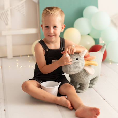 Peluche tricératops mini en coton Grey 6 - vertbaudet enfant 
