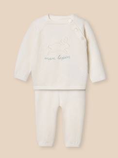 -Ensemble en coton biologique et laine bébé
