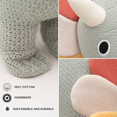 Lot 2 peluches tricératops coton Grey 4 - vertbaudet enfant 