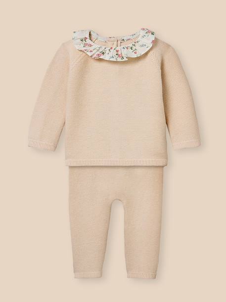 Ensemble en tricot bébé col en tissu liberty Liberty elizabeth 1 - vertbaudet enfant 