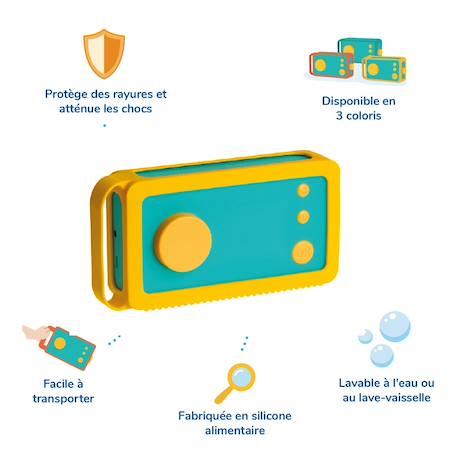 Accessoires lunii – casque  et coque Jaune - Vert+Vert 4 - vertbaudet enfant 