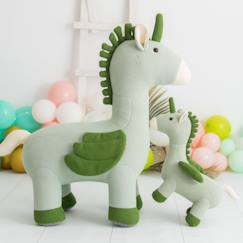 Jouet-Premier âge-Lot 2 peluches licornes ailées coton