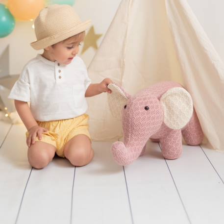Lot 2 peluches éléphants coton Pink 3 - vertbaudet enfant 