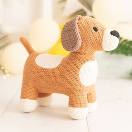 Peluche chien mini en coton Brown 1 - vertbaudet enfant 