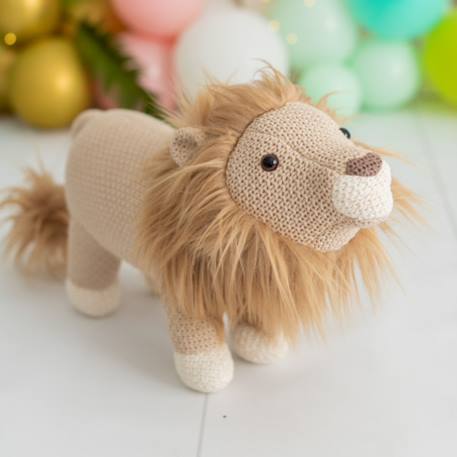 Lot 2 peluches lions coton Light brown 3 - vertbaudet enfant 