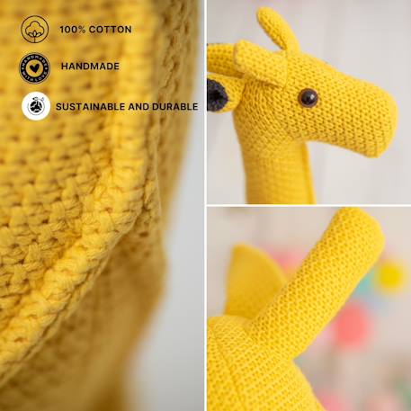 Lot 2 peluches girafes coton Yelow 4 - vertbaudet enfant 