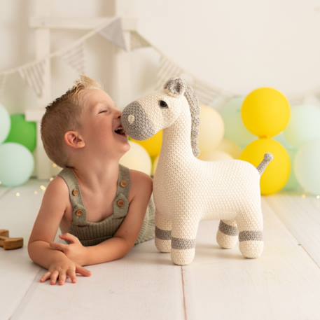 Lot 2 peluches juments coton White and grey 3 - vertbaudet enfant 
