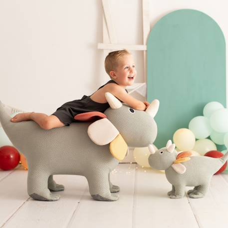 Lot 2 peluches tricératops coton Grey 2 - vertbaudet enfant 