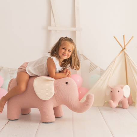 Lot 2 peluches éléphants coton Pink 2 - vertbaudet enfant 