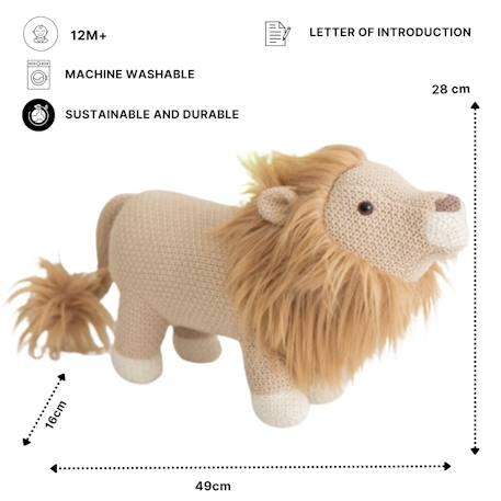 Lot 2 peluches lions coton Light brown 6 - vertbaudet enfant 