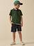 Short en maille piquée garçon - coton biologique Bouteille+Marine 9 - vertbaudet enfant 