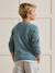 Pull maille fantaisie Celadon clair chine+Orage 7 - vertbaudet enfant 