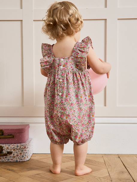 Combi-bloomer en tissu liberty bébé Liberty amelie+Liberty nazanin 5 - vertbaudet enfant 