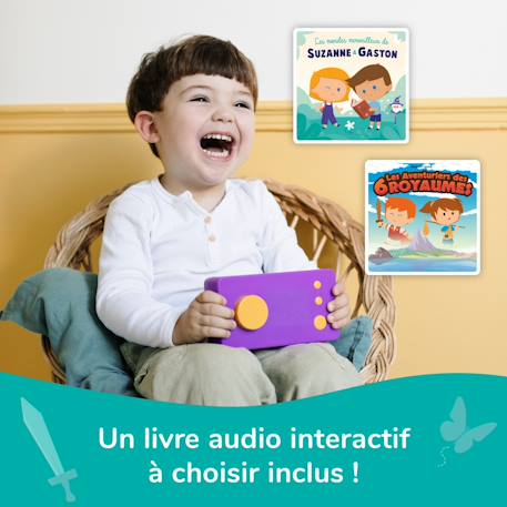 Fabrique à histoires – version voyage avec casque assorti Bleu+Vert+Violet 15 - vertbaudet enfant 