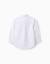 Chemise en coton Blanc+Bleu clair 2 - vertbaudet enfant 