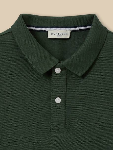 Polo garçon en coton bio Blanc+Celadon+Ciel+Marine+Rouge+Vert anglais 21 - vertbaudet enfant 