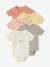Lot 5 bodies manches courtes fleuris rose 1 - vertbaudet enfant 