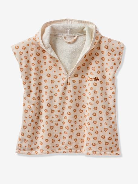 Poncho de bain bébé Animaux, avec coton recyclé blanc imprimé+rayé bleu 3 - vertbaudet enfant 