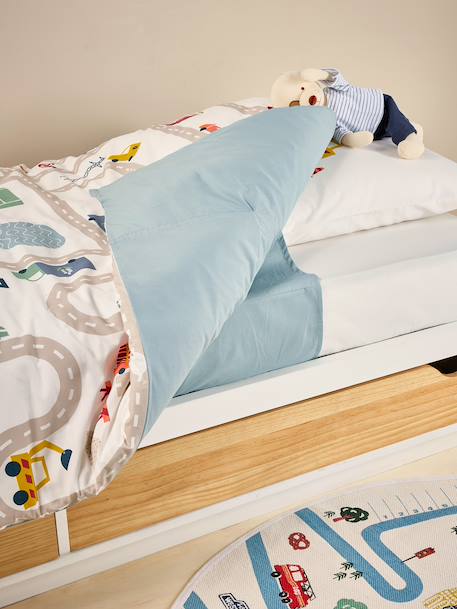 Parure Magicouette CIRCUIT VOITURE, avec coton recyclé blanc imprimé 2 - vertbaudet enfant 