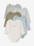 Lot 5 bodies manches longue Dinosaures kaki 1 - vertbaudet enfant 