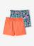 Lot de 2 shorts fille molleton léger mandarine+marine+vert d'eau 1 - vertbaudet enfant 