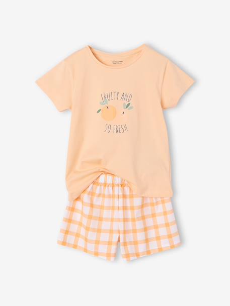 Lot de 2 pyjashorts fille en coton jaune pâle 2 - vertbaudet enfant 