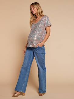 Vêtements de grossesse-T-shirt, débardeur-T-shirt grossesse à sequins