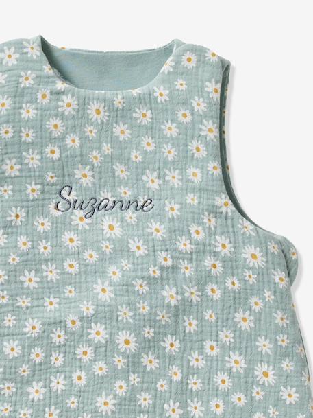 Gigoteuse été personnalisable MARGUERITE en gaze de coton bleu imprimé 6 - vertbaudet enfant 