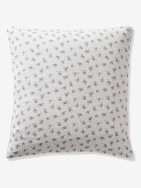 Parure housse de couette et taie d'oreiller en gaze de coton RETRO FLOWERS, avec coton recyclé rose imprimé 8 - vertbaudet enfant 