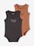 Lot de 2 bodies garçon coton biologique anthracite 1 - vertbaudet enfant 