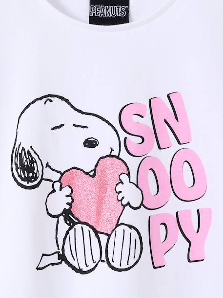 T-shirt manches courtes fille Snoopy blanc 3 - vertbaudet enfant 