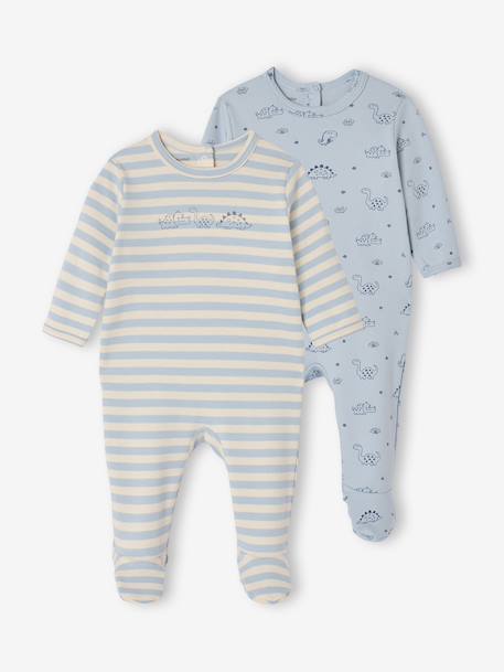 Lot 2 pyjamas dinosaure bleu 1 - vertbaudet enfant 