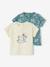 Lot 2 t-shirts manches courtes bébé écru 1 - vertbaudet enfant 