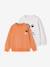 Lot de 2 sweats 'Cool and Fun' terracotta+tomette 7 - vertbaudet enfant 